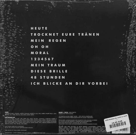 1000 ROBOTA, Du Nicht Er Nicht Sie Nicht (Tapete; TR130, Germany 2008), SALE - Up to 50% Off the Original Price  LP VG/VG+ - Image 2