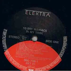 10,000 MANIACS, In My Tribe (Elektra - Black & Red; 960 738-1, UK 1987, Inner, UK Cat. No. On Rear Of Sleeve.) LP VG+/VG+ - Image 3