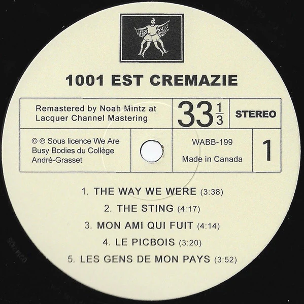 1001 EST CREMAZIE, 1001 Est Cremazie (We Are Busy Bodies; WABB-199, Canada 2025 Reissue), SALE - Up to 50% Off the Original Price LP EX/EX - Image 3