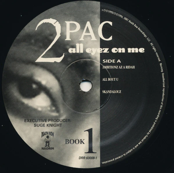 2PAC, All Eyez On Me (Death Row; DRR 63008-1, US 2001 Reissue, Gatefold) 4xLP VG/VG+ - Image 3