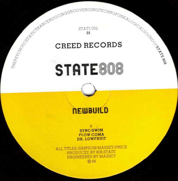 808 STATE, Newbuild (Creed; STATE002, UK 1988) LP VG/VG - Image 3