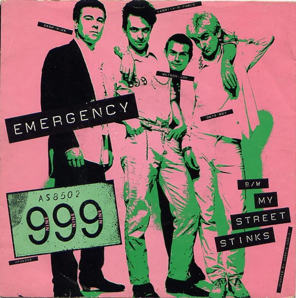 999, Emergency (United Artists Records Knock-Out Centre, Side 1 / Side 2 On Labels; UP 36399, UK 1978, Picture Sleeve) 7" VG/VG