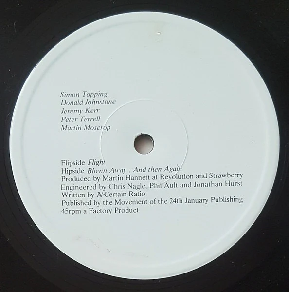 A CERTAIN RATIO, Flight (Factory; Fac 22, UK 1980, Inner, Tranco Pressing, Opaque Vinyl) 12" VG/G+ - Image 3