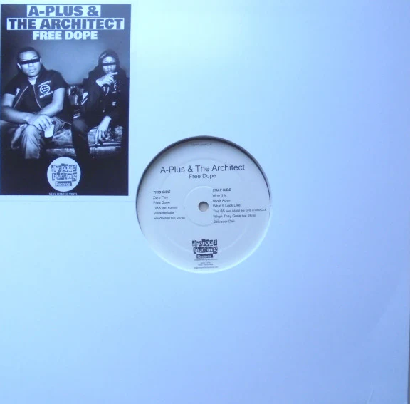 A-PLUS & THE ARCHITECT, Free Dope (Chopped Herring Records; CHAPLU5ARCLP, UK 2020, Stickered Plain Sleeve, Black/Gold Vinyl) 12" EP VG/VG+