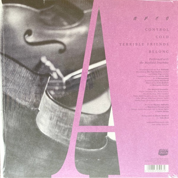 A.A.WILLIAMS, Arco (Bella Union; BELLA1245V, Europe 2021, Inner & Insert, Purple Marble Vinyl) 12" EP VG+/VG+ - Image 2