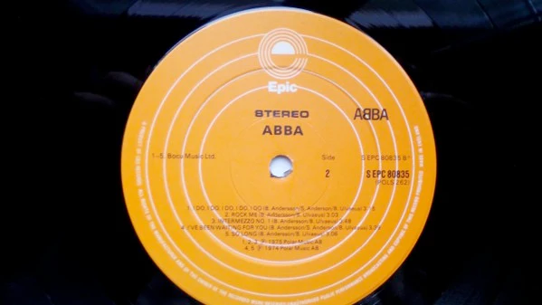 ABBA, ABBA (Epic Orange; EPC 80835, UK 1970s Reissue) LP VG/G+ - Image 3