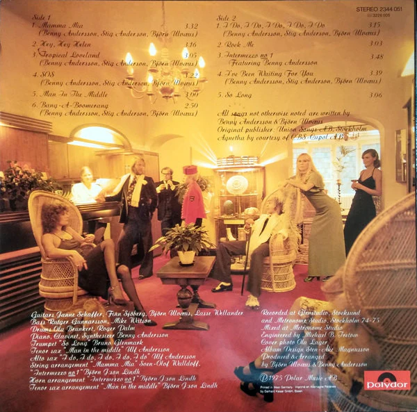 ABBA, Mamma Mia (Polydor; 2344 051, Germany , Laminated Sleeve) LP VG+/VG+ - Image 2