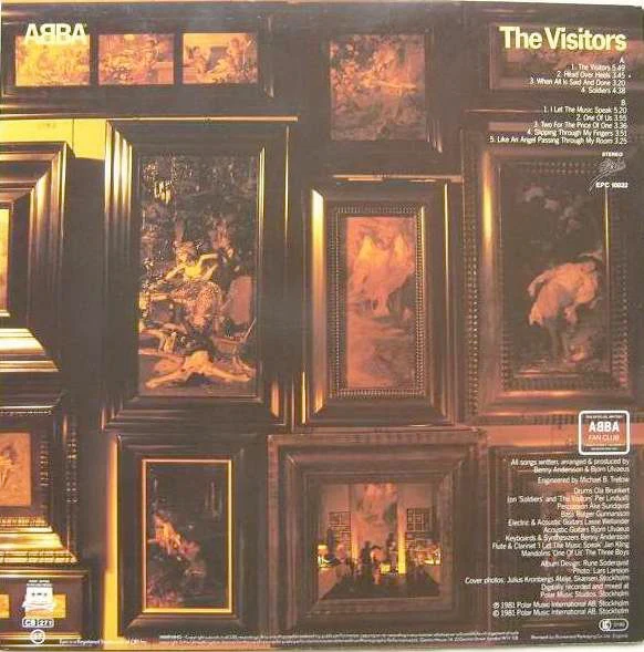 ABBA, The Visitors (Epic Light Blue / Yellow Logo; EPC 10032, UK 1981, Inner) LP VG/VG+ - Image 2