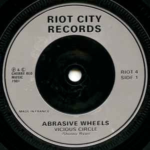 ABRASIVE WHEELS, Vicious Circle EP (Riot City Records; RIOT 4, UK 1982, Picture Sleeve) 7" EP VG/VG - Image 3