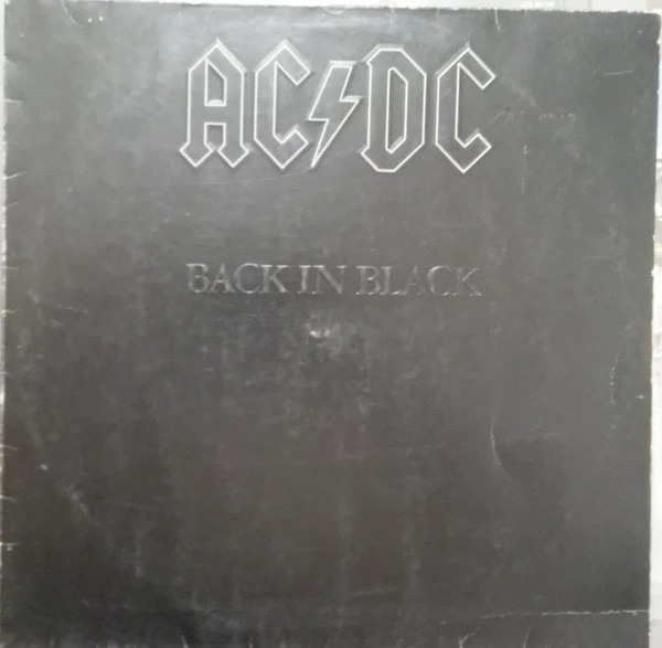 AC/DC, Back In Black (Atlantic Grey and Black; ATL 50 735, Germany 1980s Reissue, Embossed Sleeve, Inner) LP G+/G+