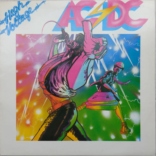 AC/DC, High Voltage (Atlantic Green & Orange With W In Rim Text; K 50257, UK 1970s Reissue, Strawberry Matrices) LP G+/G+