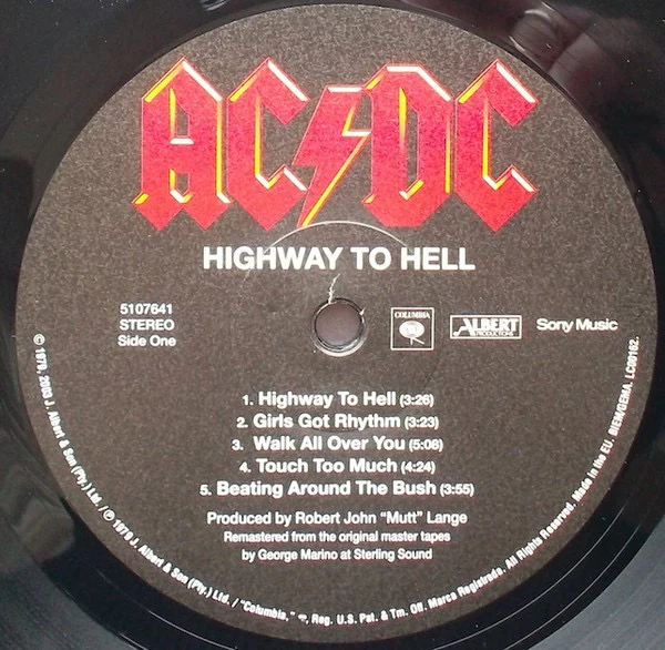 AC/DC, Highway To Hell (Sony; 5107641, Europe 2009 Reissue, Inner) LP VG+/VG - Image 3