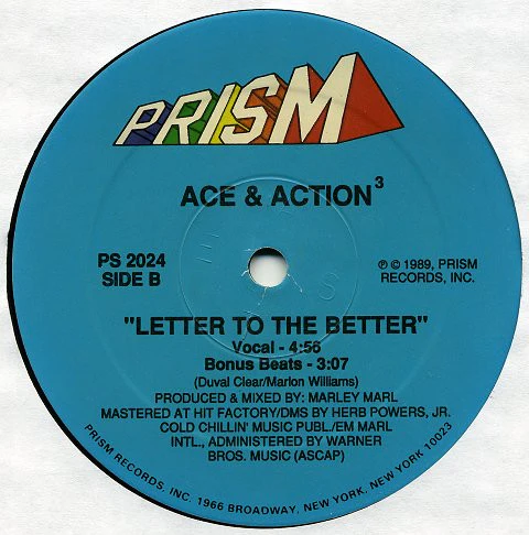 ACE & ACTION, Together / Letter To The Better (Prism; PS 2024, US 1989, Company Sleeve) 12" G+/VG - Image 2