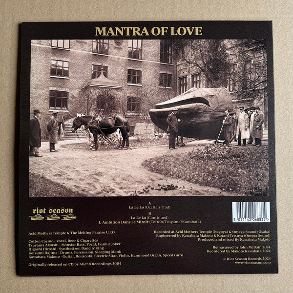 ACID MOTHERS TEMPLE & THE MELTING PARAISO U.F.O.*, Mantra Of Love (Riot Season; REPOSELP138, UK 2024, Leather Effect Laminate, Bone/Cream Vinyl), SALE - Up to 50% Off the Original Price  LP VG+/VG+ - Image 2