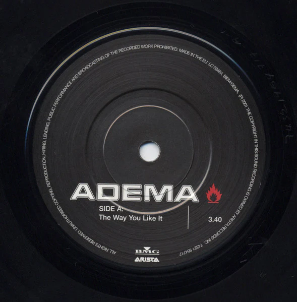 ADEMA, The Way You Like It (Arista; 74321 954717, UK 2002, Picture Sleeve) 7" VG/VG - Image 3
