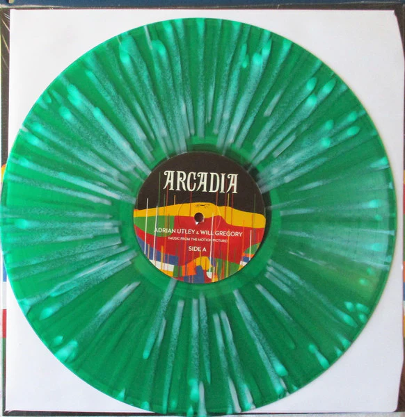 ADRIAN UTLEY & WILL GREGORY, Arcadia (Music From The Motion Picture) (Invada; INV200LP, UK 2018, Insert, Green w/White Splatter Vinyl. Limited to 250.) LP EX/EX - Image 3