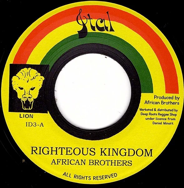 AFRICAN BROTHERS, Righteous Kingdom (Ital; ID3, France 2020 Reissue) 7" /VG+