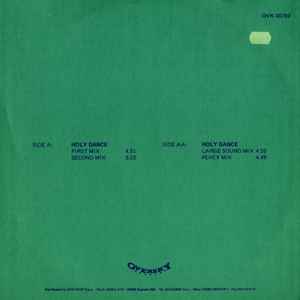 AGUA RE, Holy Dance (Oversky Records; OVK 00792, Italy 1992, Picture Sleeve) 12" VG/VG - Image 2