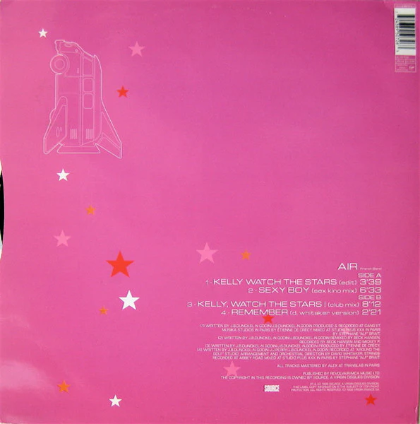 AIR FRENCH BAND, Kelly Watch The Stars (Virgin; VST 1690, UK & Europe 1998, Picture Sleeve) 12" VG/VG - Image 2