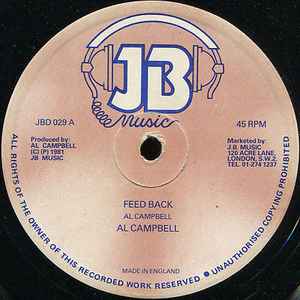 AL CAMPBELL, Feed Back (JB Music; JBD 029, UK 1981, Company Sleeve) 12" G/VG+ - Image 2
