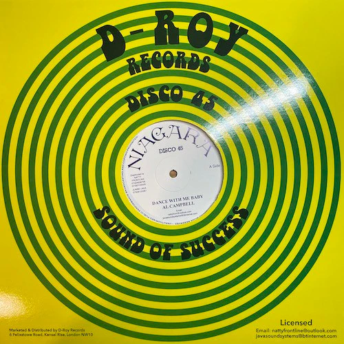 AL CAMPBELL / FREDDIE MCKAY, Dance With Me Baby / Lonely Man (Niagara; , UK 2023 Reissue, Company Sleeve) 12" EX/VG+