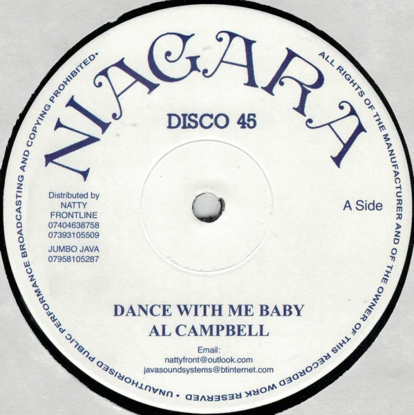 AL CAMPBELL / FREDDIE MCKAY, Dance With Me Baby / Lonely Man (Niagara; , UK 2023 Reissue, Company Sleeve) 12" EX/VG+ - Image 3