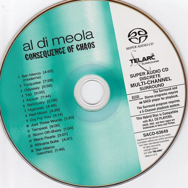 AL DI MEOLA, Consequence Of Chaos (Telarc; SACD-63649, US 2006, Hybrid, Multichannel) SACD EX/M - Image 3