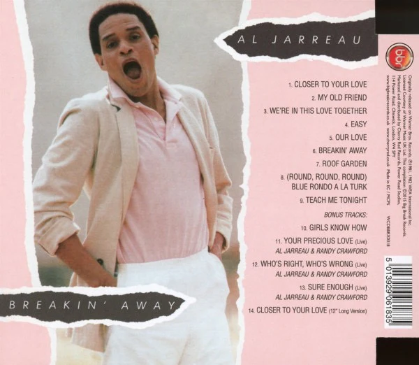 AL JARREAU, Breakin' Away (Big Break Records; WCDBBRX0318, UK 2015 Reissue, Super Jewel case) CD M/M - Image 2