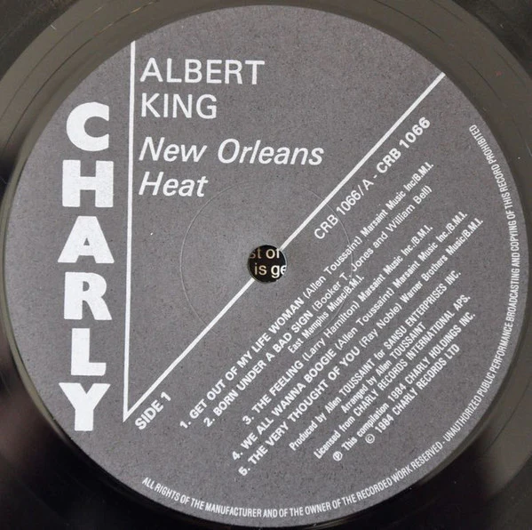 ALBERT KING, New Orleans Heat (Charly; CRB 1066, UK 1984 Reissue) LP G+/VG - Image 3