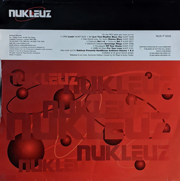 ALEX K, U Got It (Nukleuz; NUKP 0245, UK 2000, Titled Company Sleeve) 12" VG/G+ - Image 2
