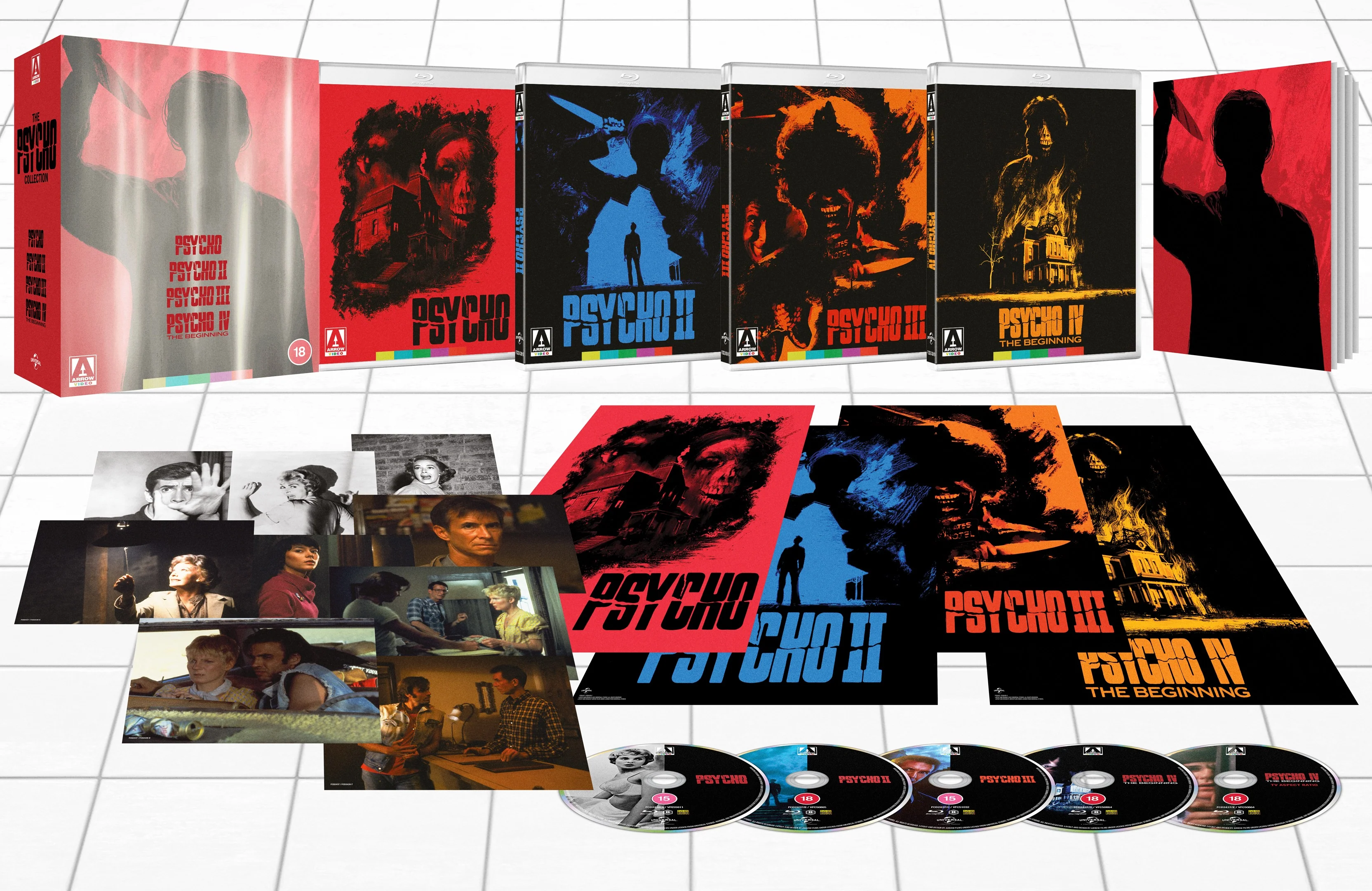 ALFRED HITCHCOCK, The Psycho Collection (Arrow Video; FCD2439, UK 2023 Reissue, DVD Box Set, Booklet, 9 Postcards, 4 Posters) 5xBlu-Ray G+/VG+ - Image 2