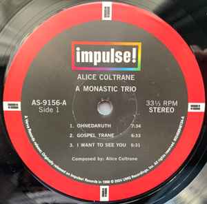 ALICE COLTRANE, A Monastic Trio (Verve Records; 5894813, Worldwide 2024 Reissue, Gatefold, 180 Gram Vinyl), SALE - Up to 50% Off the Original Price LP NEW/NEW - Image 3