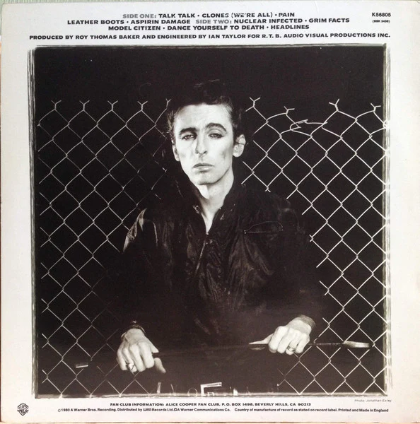 ALICE COOPER, Flush The Fashion (Warner Bros. Records; K56805, UK 1980, Inner) LP VG/VG+ - Image 2