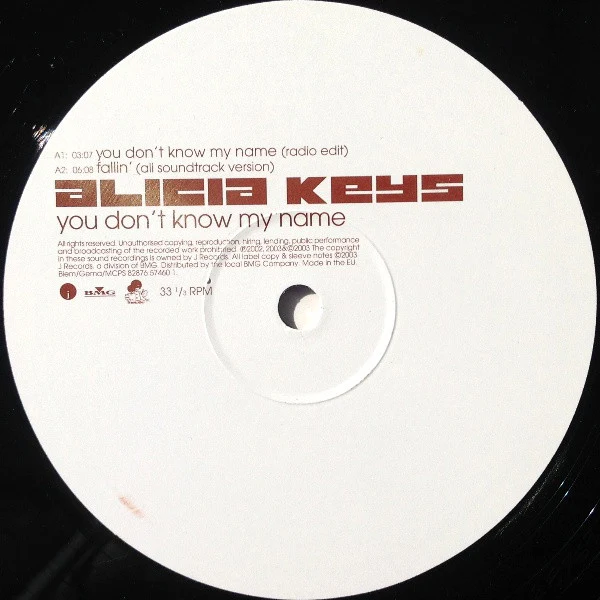 ALICIA KEYS, You Don't Know My Name (J Records; 82876 57460 1, Europe 2003, Picture Sleeve) 2x12" VG/VG - Image 3