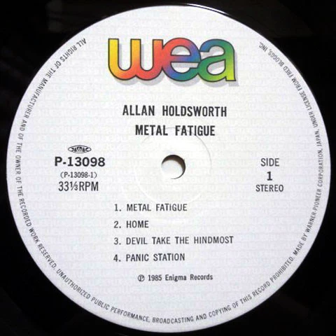 ALLAN HOLDSWORTH, Metal Fatigue (WEA; P-13098, Japan 1985, Insert, With Obi) LP VG/VG+ - Image 3