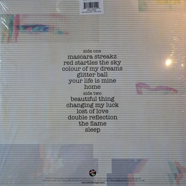 ALTERED IMAGES, Mascara Streakz (Cooking Vinyl; COOKLP825XX, UK 2022, Inner, Silver Vinyl) LP VG+/VG+ - Image 2