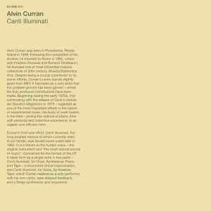 ALVIN CURRAN, Canti Illuminati (Blume; 013, Italy 2019) LP VG+/VG+