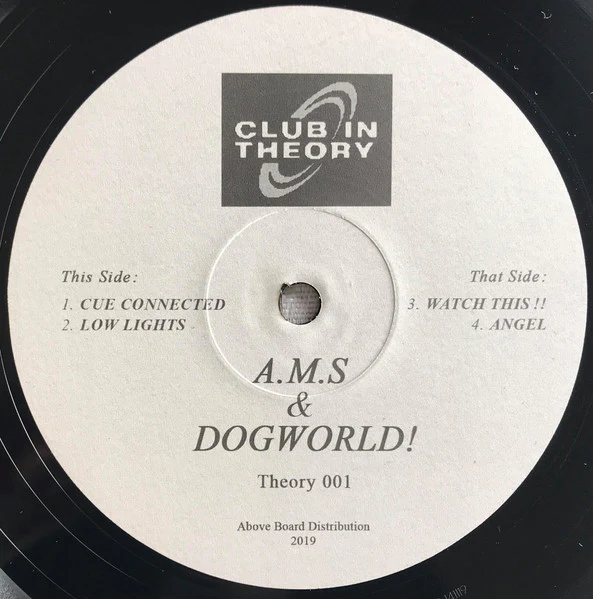 A.M.S & DOGWORLD!, Theory 001 (Club In Theory; THEORY001, Australia 2020, Die Cut Company Sleeve), SALE - Up to 50% Off the Original Price 12" VG+/VG+ - Image 2