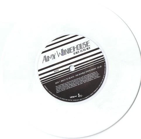 AMY WINEHOUSE, Back To Black (Universal Records ; AMYLPPRO1, UK 2007, Promo, Picture Sleeve, White Vinyl) 7 VG/EX - Image 3