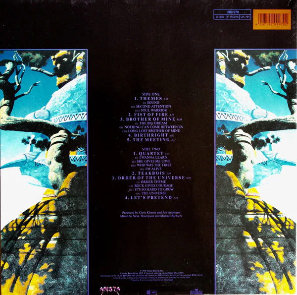 ANDERSON BRUFORD WAKEMAN HOWE, Anderson Bruford Wakeman Howe (Arista; 209 970, Europe 1989, Gatefold, Inner) LP VG/VG - Image 2