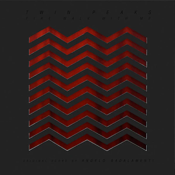 ANGELO BADALAMENTI, Twin Peaks Fire Walk With Me (Death Waltz; DW51, US 2017 Reissue, Die Cut Slipcase with Gatefold Sleeve, Red / Black Marbled [Cherry Pie] Vinyl, With OBI) 2xLP VG+/VG+