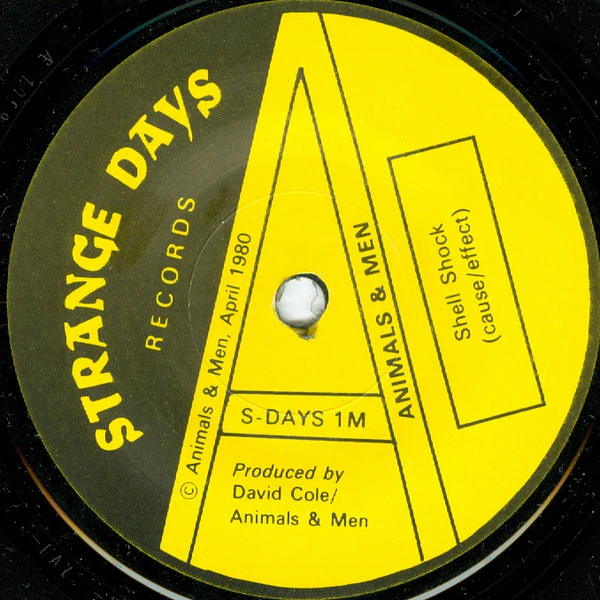ANIMALS AND MEN, The Terraplane Fixation / Shell Shock (Strange Days; S-DAYS 1, UK 1980, No Picture Sleeve) 7" /VG+ - Image 2