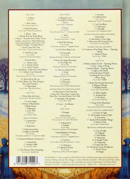 ANTHONY PHILLIPS, Harvest Of The Heart (An Anthology) (Esoteric Recordings; ECLECBOX 2, UK & Europe 2014, Box Set) 5xCD M/M - Image 2