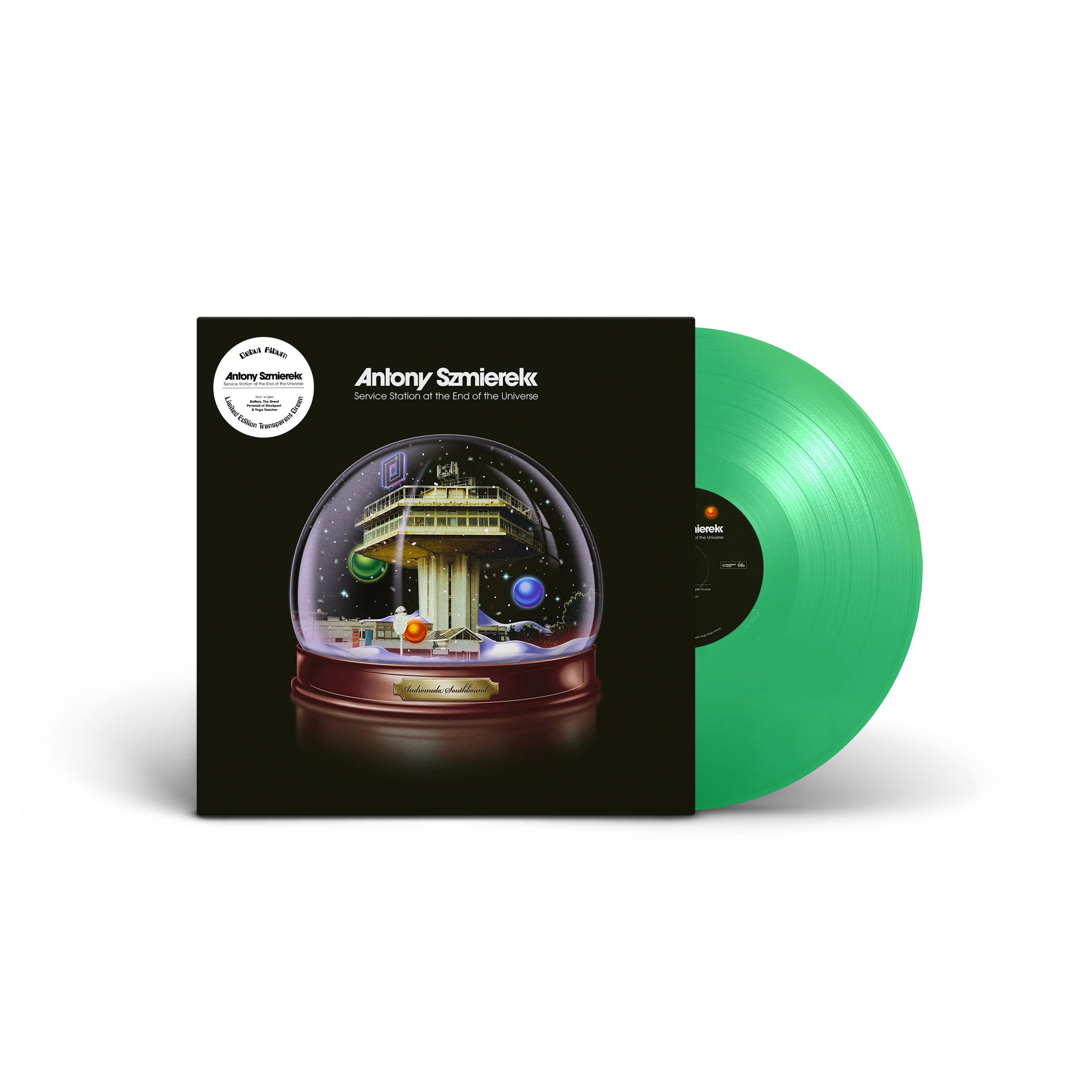 ANTONY SZMIEREK, Service Station At The End Of The Universe (Mushroom Group; MUSH008LP5, Europe 2026 Reissue, Inner, Transparent Green Vinyl) LP NEW/NEW - Image 2