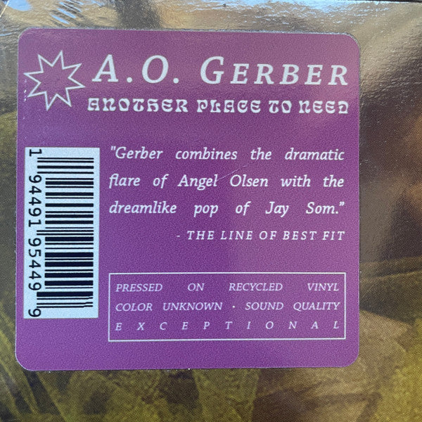 A.O. GERBER, Another Place To Need (Hand In Hive; HIH081LP, UK & Europe 2020, Promo, Insert, Recycled Randopm Colour Variants Vinyl), SALE - Up to 50% Off the Original Price  LP VG+/VG+ - Image 2