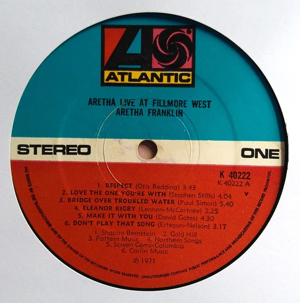 ARETHA FRANKLIN, Live At Fillmore West (Atlantic; K 40222, UK Reissue, Gatefold) LP VG/G+ - Image 3