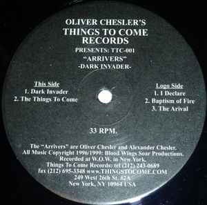 ARRIVERS, Dark Invader (Things To Come Records; TTC-001, US 1996, Stickered Plain Sleeve, Insert) 12" VG+/VG+