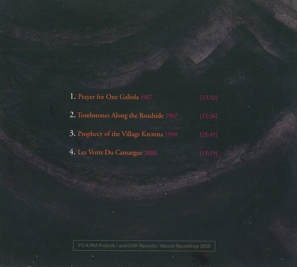 ARSENIJE JOVANOVI , Galiola - Works For Radio, 1967 - 2000 (FO A RM Projects; FO A RM CD01, US 2008, Digipak, Booklet) LP VG+/VG+ - Image 2