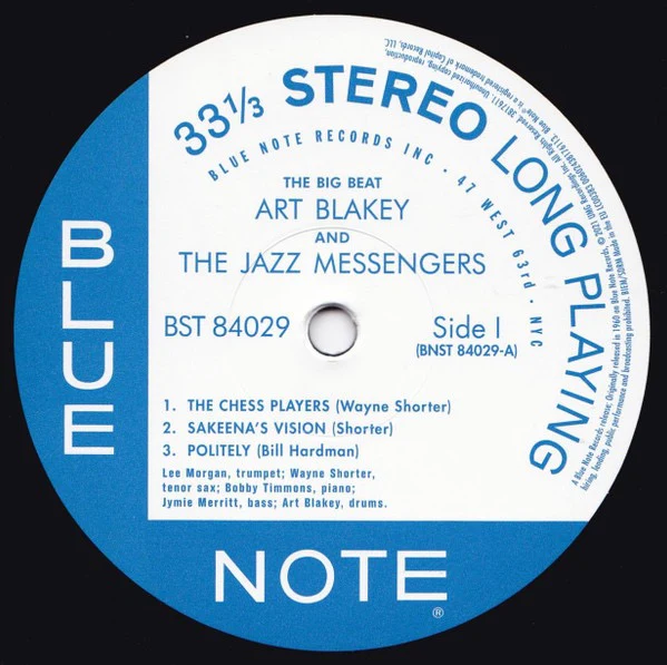 ART BLAKEY & THE JAZZ MESSENGERS, The Big Beat (Blue Note; 3817611, Worldwide 2021 Reissue) LP NEW/NEW - Image 3