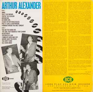 ARTHUR ALEXANDER, A Shot Of Rhythm And Soul (Ace; CH66, UK 1982), SALE - Up to 50% Off the Original Price  LP VG+/VG+ - Image 2